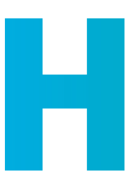 Capital letter H.