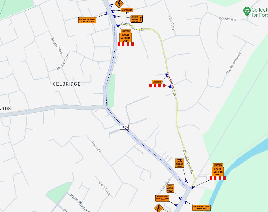Crodaun Wastewater Network Upgrade road closure