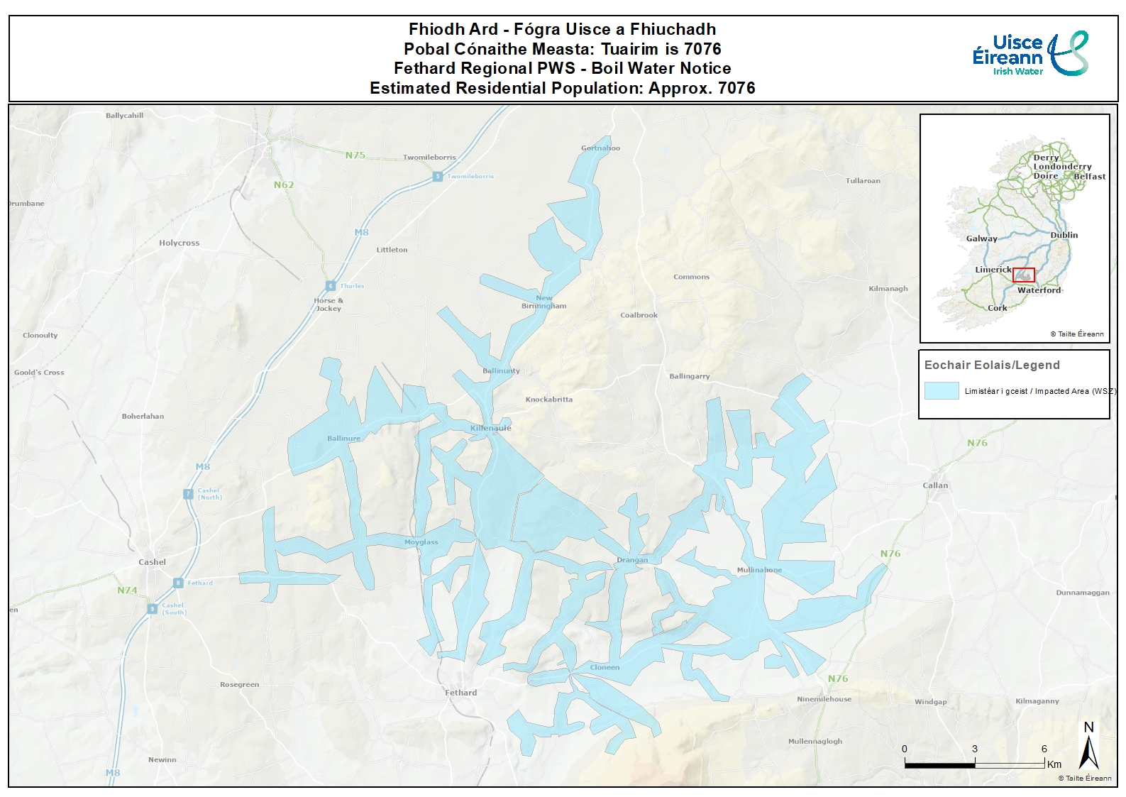 Fethard map - water supply zone