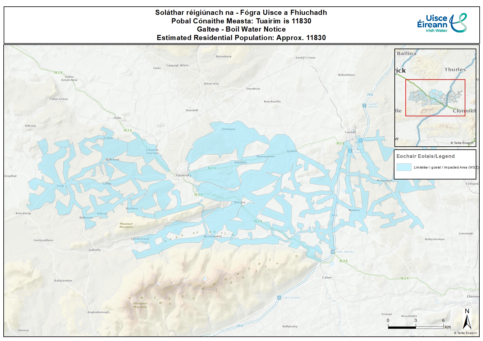 Galtee Regional Impacted Area Map
