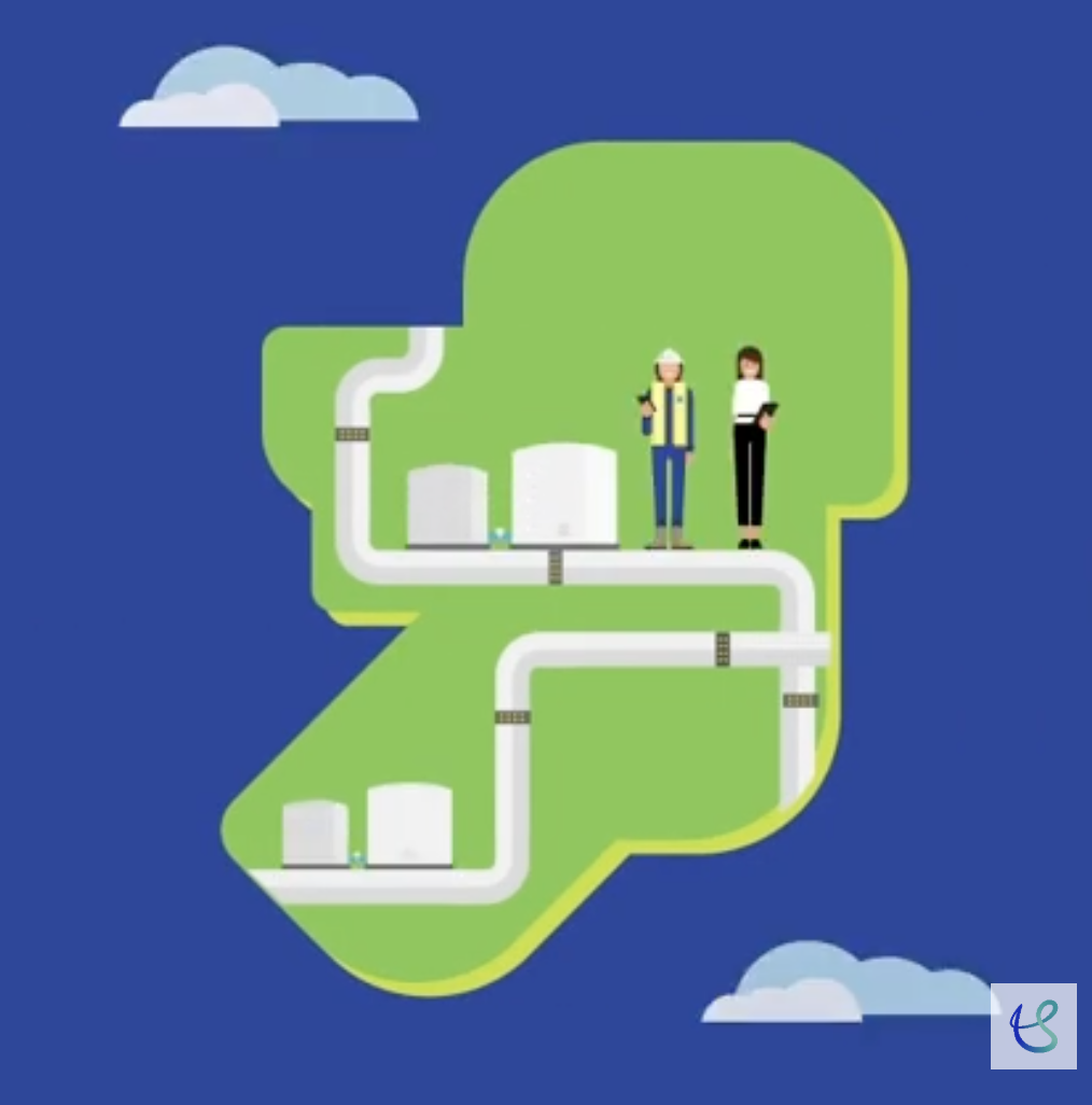 Animated thumbnail showing the outline of Ireland with pipes running through the country