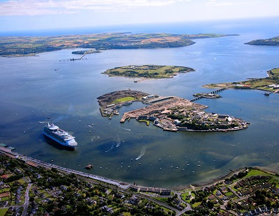 An arial view of Cork Lower Harbour