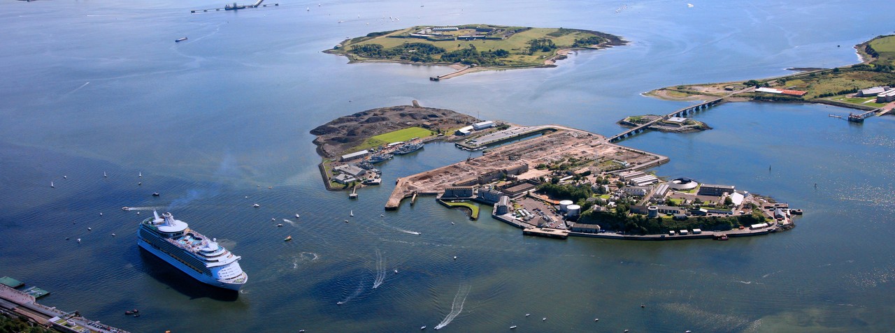 An arial view of Cork lower harbour