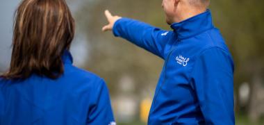 Blue Uisce Éireann branded jackets