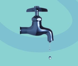 Dripping water tap