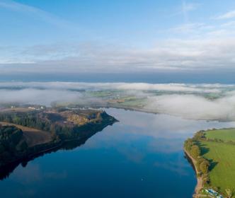 Ariel view of A river basin for Innisacarra