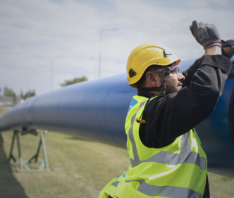 Working in a pipe