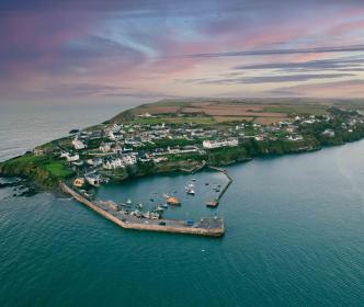 Aerial view of Ballycotton town