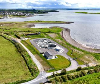 Aerial view of Kilrush Wastewater treatment plant